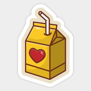 LOVE ORANGE JUICE Sticker